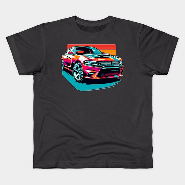 Dodge Charger Kids T-Shirt by Vehicles-Art